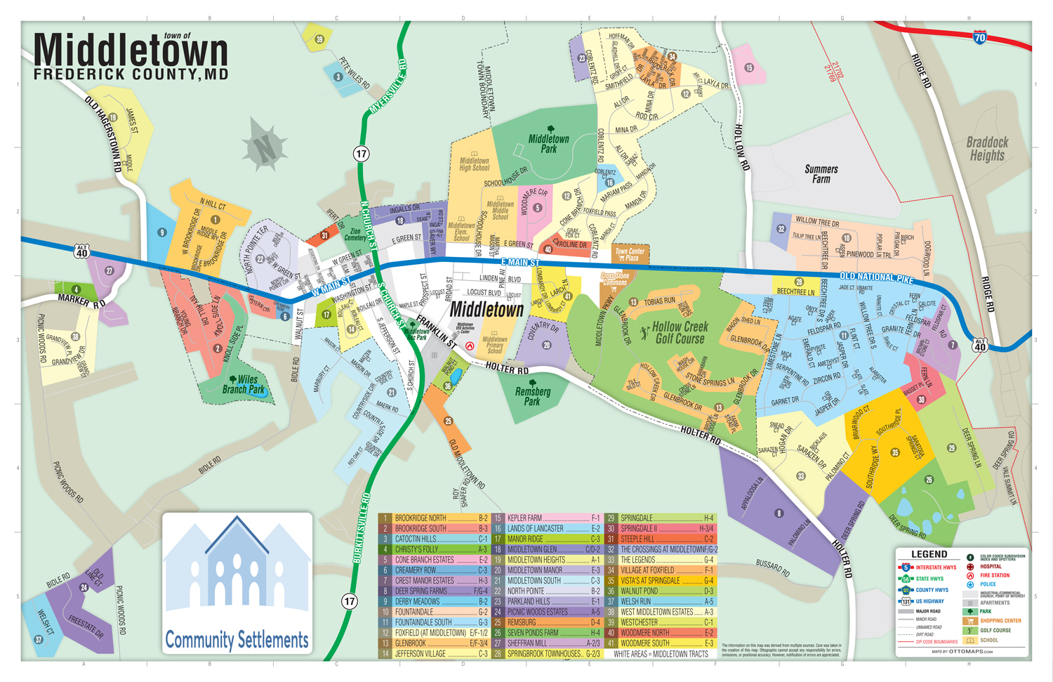 Middletown, Frederick County, MD Map
