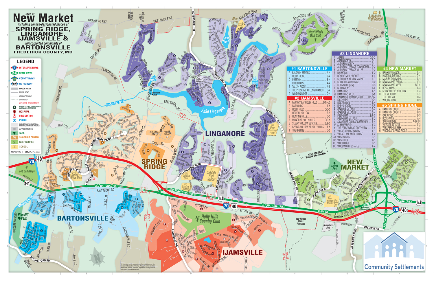 New Market Area Map Community
